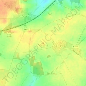 Mappa topografica Pumpenberg, altitudine, rilievo
