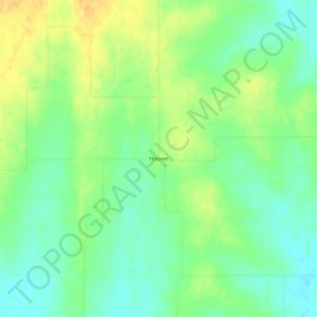 Mappa topografica Hoover, altitudine, rilievo