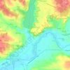 Mappa topografica Lauzanac, altitudine, rilievo