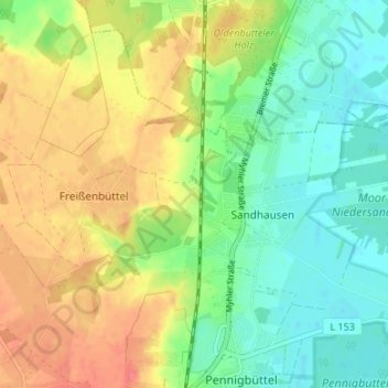 Mappa topografica Meyerhorn, altitudine, rilievo