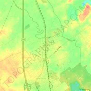 Mappa topografica Speed, altitudine, rilievo