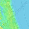 Mappa topografica Anastasia Island, altitudine, rilievo