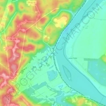 Mappa topografica Letart, altitudine, rilievo