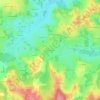 Mappa topografica La Vergne, altitudine, rilievo