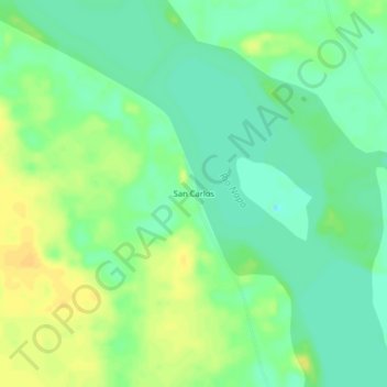 Mappa topografica San Carlos, altitudine, rilievo