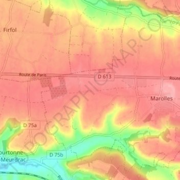 Mappa topografica La Fosse, altitudine, rilievo