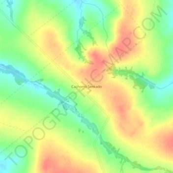 Mappa topografica Cachorro Sentado, altitudine, rilievo