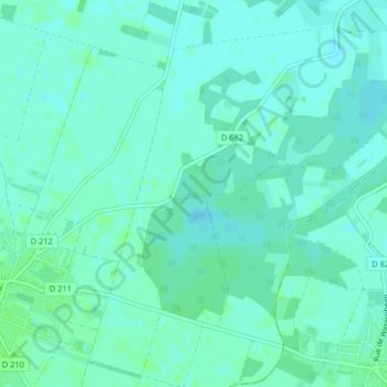 Mappa topografica Hennenbien, altitudine, rilievo