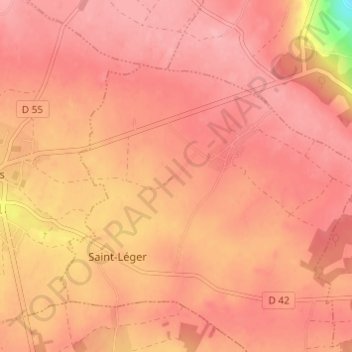 Mappa topografica Petit Marché, altitudine, rilievo