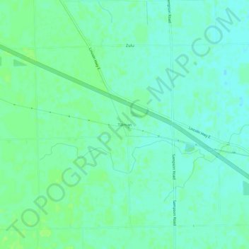 Mappa topografica Tillman, altitudine, rilievo