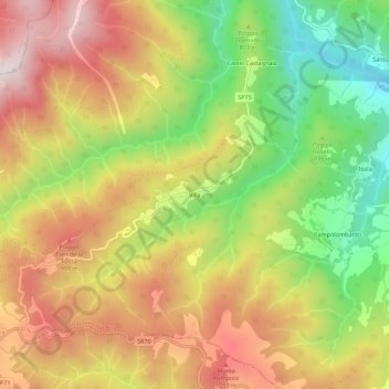 Mappa topografica Villa, altitudine, rilievo