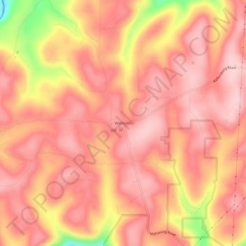 Mappa topografica Widnoon, altitudine, rilievo