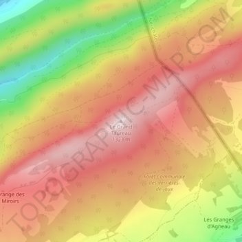 Mappa topografica Le Grand Taureau, altitudine, rilievo