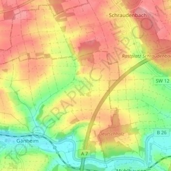 Mappa topografica Ruppertzaint, altitudine, rilievo