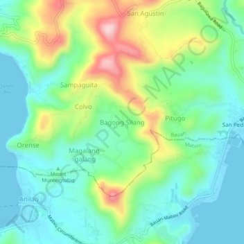 Mappa topografica Bagong Silang, altitudine, rilievo