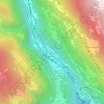 Mappa topografica Lavorgo, altitudine, rilievo