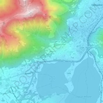 Mappa topografica Pozzo, altitudine, rilievo