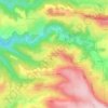 Mappa topografica Anglards-le-Pommier, altitudine, rilievo