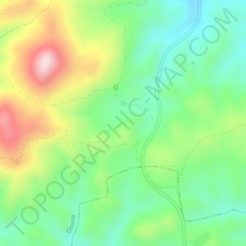 Mappa topografica Gomera, altitudine, rilievo