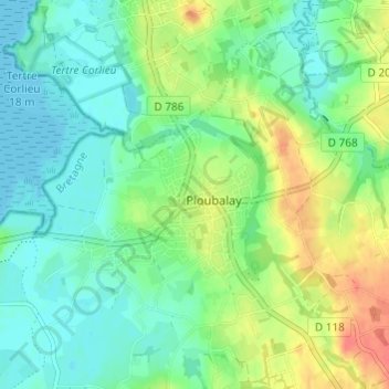 Mappa topografica La Ville Martin, altitudine, rilievo