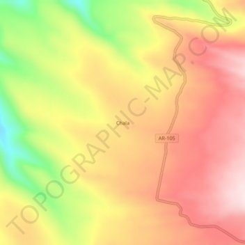 Mappa topografica Chala, altitudine, rilievo