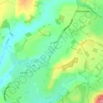Mappa topografica Beversbrook, altitudine, rilievo