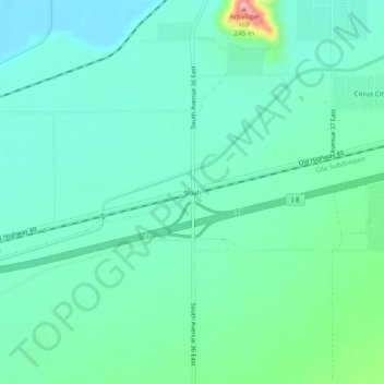 Mappa topografica Noah, altitudine, rilievo