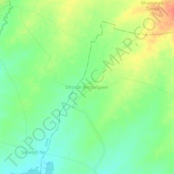 Mappa topografica Dhondi Pimpalgaon, altitudine, rilievo