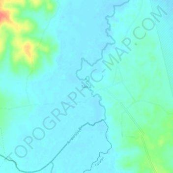 Mappa topografica Saicã, altitudine, rilievo