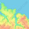 Mappa topografica Sauzon, altitudine, rilievo