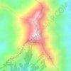 Mappa topografica Cerro La Campana, altitudine, rilievo