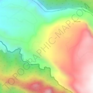 Mappa topografica Mayasquer, altitudine, rilievo