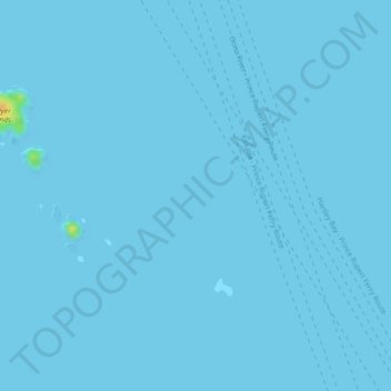 Mappa topografica Client Reefs, altitudine, rilievo