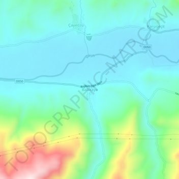 Mappa topografica Ballıkaya, altitudine, rilievo
