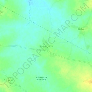Mappa topografica Kamargaon, altitudine, rilievo