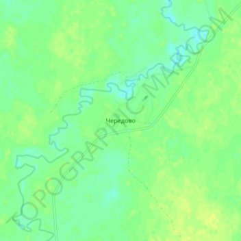 Mappa topografica Чередово, altitudine, rilievo