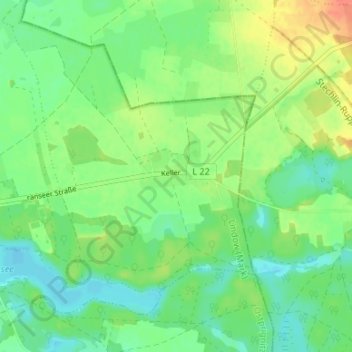 Mappa topografica Keller, altitudine, rilievo