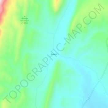Mappa topografica Lucero, altitudine, rilievo