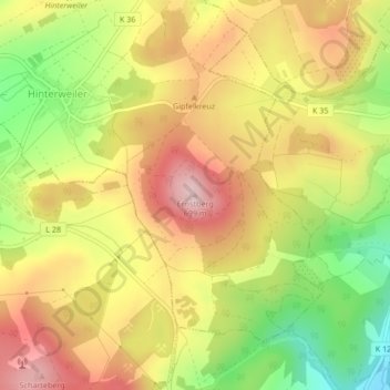 Mappa topografica Ernstberg, altitudine, rilievo