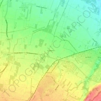 Mappa topografica Il Folletto, altitudine, rilievo