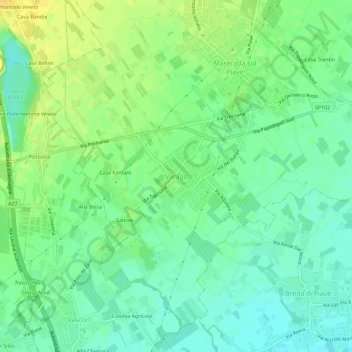 Mappa topografica Varago, altitudine, rilievo