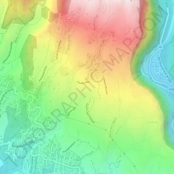 Mappa topografica Le Tapage, altitudine, rilievo