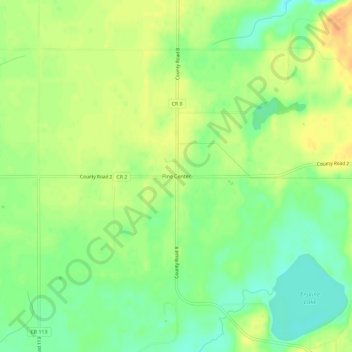 Mappa topografica Pine Center, altitudine, rilievo