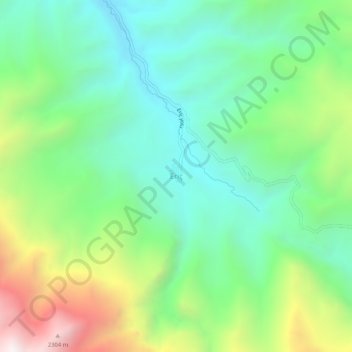 Mappa topografica Eriç, altitudine, rilievo