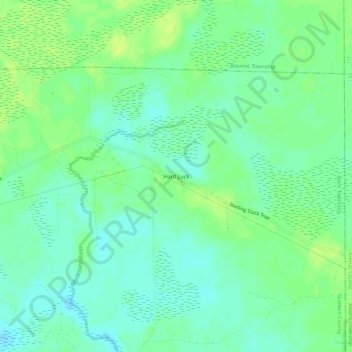 Mappa topografica Hard Luck, altitudine, rilievo