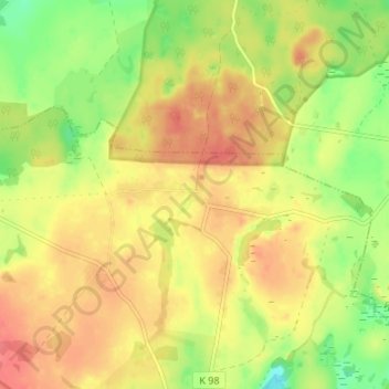 Mappa topografica Neugarten, altitudine, rilievo