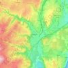 Mappa topografica Brignais, altitudine, rilievo