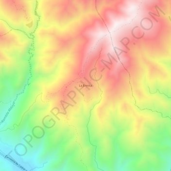 Mappa topografica La Ermita, altitudine, rilievo