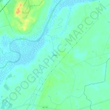Mappa topografica Closs, altitudine, rilievo