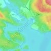 Mappa topografica Lake Rosseau, altitudine, rilievo